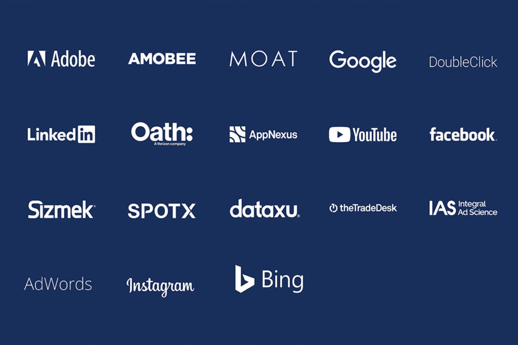 A list of companies that Yango has partnerships in place with all of the leading programmatic technologies